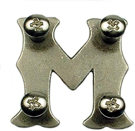 Alphabet Letter M Antique Silver Concho 3/4" Tall 1339-132 image 4