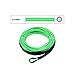 Green 50ft 1/4 inch 7000lbs Synthetic Winch Rope w/Rock Heat Guard Car SUV ATV UTV KFI Ramsey Truck