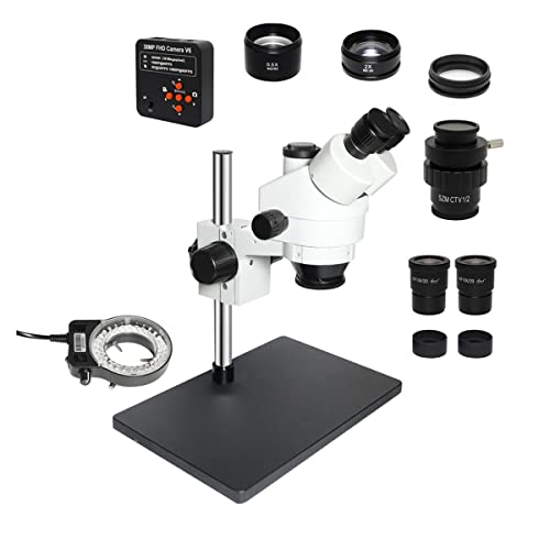 �������L�b�g 3.5X-90X �Y�Ɨp�d�q�����œ_�O����̌����� 38MP H_DMI-Comp USB Microscopio �J�����A�d�b�C���c�[���p �����������Y�A�_�v�^�[(38MP CTV 0.5X)