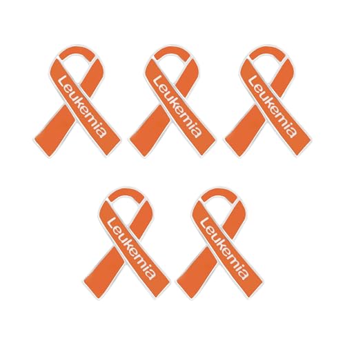 Image of 1 /2 /5 /10 /25 /50pcs Orange Ribbon Awareness Pins for Kidney Cancer, Leukemia, Multiple Sclerosis, Hunger, Gun Violence /Mass Shooting Awareness - Perfect for Support Groups, Gift-Giving, and Fundraisers