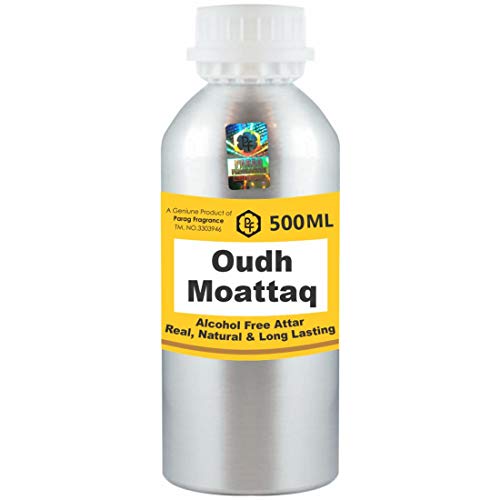 Parag Fragrances Oudh Moattaq Attar 500ml Confezione all'ingrosso Attar (Senza alcool, Long Lasting Attar Uomo - Donna & Uso Religioso) Worlds Best Attar | Itra | Fragrance Oil | Profumo