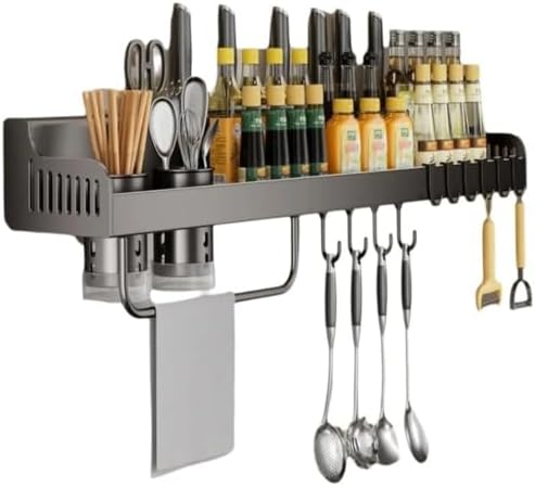 Suporte de Temperos Sem Furadeira para Cozinha – Prateleira Organ...