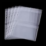 10 Sheet Binder Pockets Inserts with Tree Pockets A5 Size 6 Hole Binder Folder for Dies and Stamps Storage,Waterproof PVC Clear Bags Protectors for Cutting Dies Stencil Album Stamp Crafts