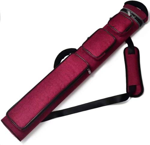 Champion Nylon/Leather Pool Cue Case 2X4, 3X6, Red