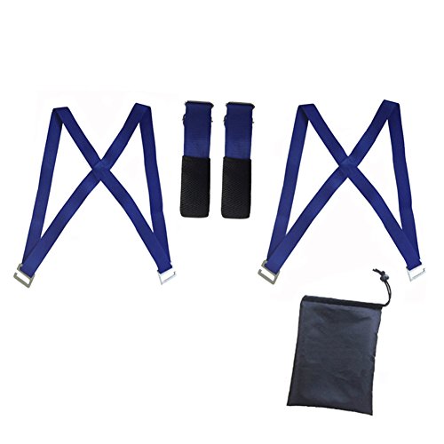 GPFDM Carrying Rope Transport Belt - Shoulder Lifting And Moving Straps, Easily Carry Furniture, Appliances, Mattresses, 2 Person Strong Moving Belt Fabric,Detachable Shoulder Pad,Blue