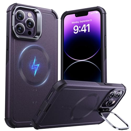 ESR Cyber Tough for iPhone 14 Pro Max Case with Flex Stand, Purple
