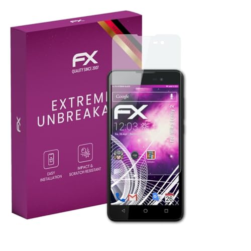 atFoliX Glasfolie kompatibel mit Wiko Lenny 2 Panzerfolie, 9H Hybrid-Glass FX Schutzpanzer Folie atFoliX Glasfolie kompatibel mit Wiko Lenny 2 Panzerfolie, 9H Hybrid-Glass FX Schutzpanzer Folie