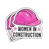 3 Pcs Women in Construction Sticker, Female Construction Worker Sticker for Engineers, Builders, Architects, Feminist Stickers Waterproof Vinyl for Laptop, Water Bottle, Toolbox