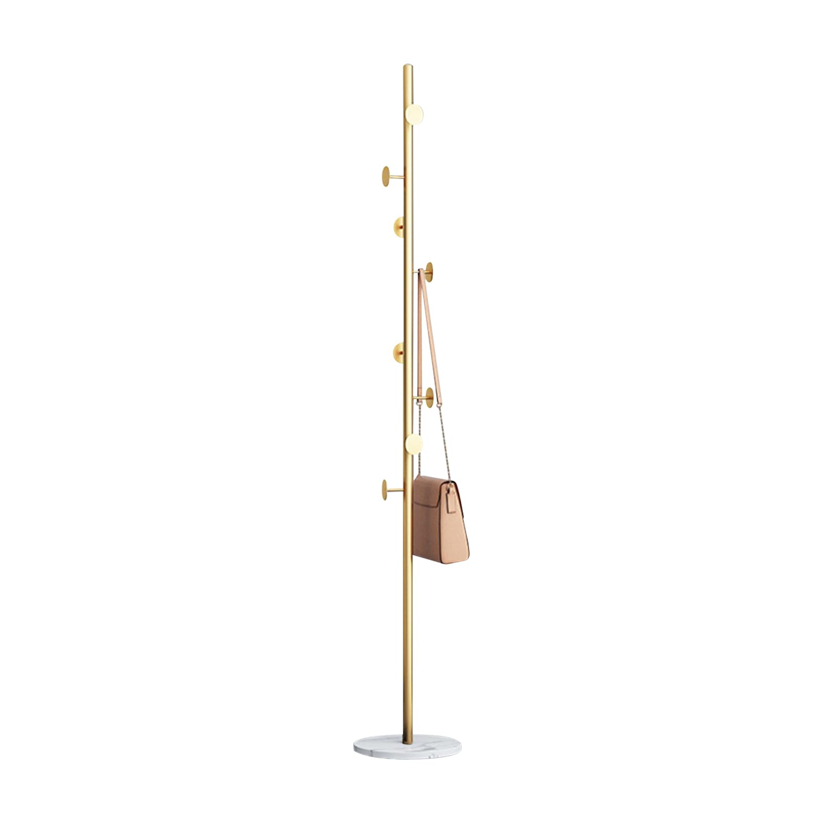 Ergocar Appendiabiti, 8 Ganci Metallici, Staffe Per Appendiabiti Da Ingresso e Un Attaccapanni Con Base In Marmo, Utilizzato Per Alberi Per Giacche, Cappelli, Borse, Fasce