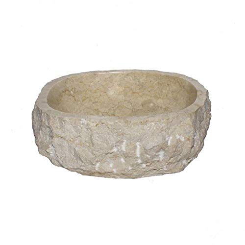 Petite vasque à poser en marbre naturel beige 30-39cm CHOIX SUR PHOTOS. lave mains salle de bain marbre crème