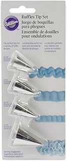 Wilton Decorating Tip Set 4/Pkg-Ruffles-#125, 102, 100 and #86, Other, Multicoloured, 4.54 x 9.62 x 21.05 cm