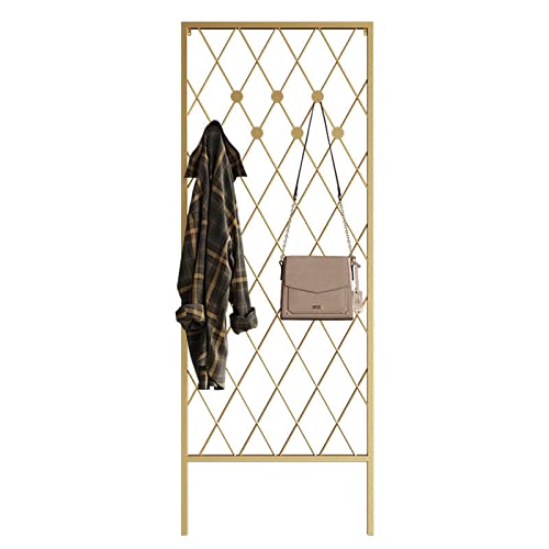 Porte-manteau d'entrée en métal noir avec étagère à chaussures