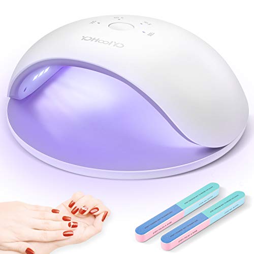 Sèche Ongles UV, YOHOOLYO Lampe UV Séchoir à Ongles 48W, Capteur Automatique, 30/60/90/120S, Base Démontable, pour Vernis Semi Permanent, Gel Vernis Cover