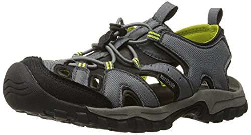 Northside Kid's Burke II Athletic Summer Sandal, Gray/Volt, 1 M US Little Kid; with a Waterproof Wet Dry Bag