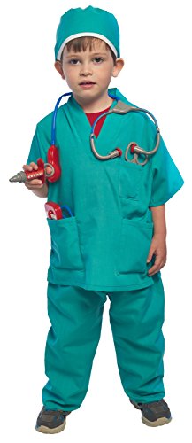 Prextex Kids Doctor Halloween Costume For Toddler Girls And Boys Surgeon Scrubs Set And Accessories For Best Child Dr Costumes #TOP1