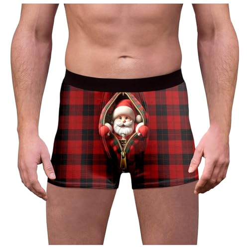 Weihnachtsunterhose Herren Weihnachten Boxershorts Bunt Sexy...