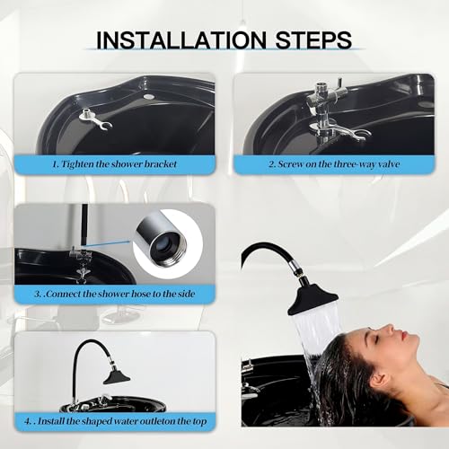 Head Spa Équipement cascade d'eau réglable pour bac à shampooing - 3