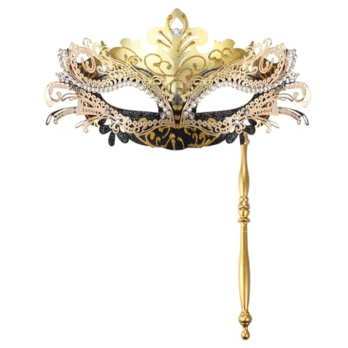 JewelryWe Masque Carnaval Venitien Plastique: Masques Vénitiens Femme Pâques Irlandaise Plume Vert Réglable pour Déguisement Bal de Maquillage Mascarade - Cadeau Femme