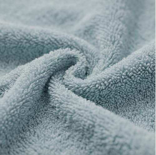 Image of Hooded Baby Towels for Boys (0-1.5 Years) | 70x70 cm | Soft Terry Cotton Wrap | Blue Hooded Towels for Newborn & Infant Bath, Pool, Beach Gift