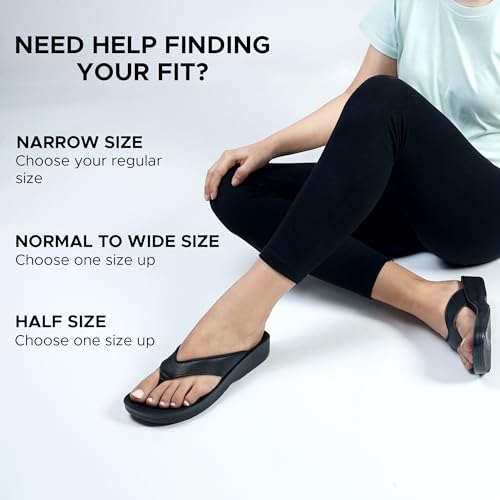 Image of AEROTHOTIC Original Orthotic Comfort Thong Style Flip Flops Sandals for Women with Arch Support for Comfortable Walk