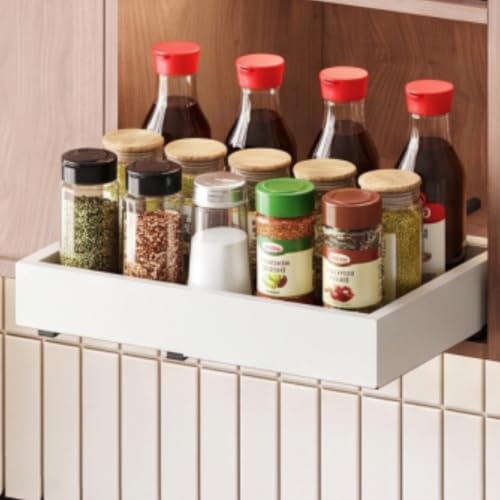 Fokyfok Pull out Cabinet Organizer,Expandable,Upper Cabinet,Kitchen
