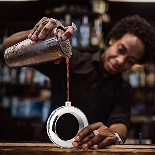 Bracelet Flask For Women For Liquor Bracelet Creative Hidden Bangle Flask With 30Ml Wine Glass And Funnel 304 Stainless Steel Wine Rhinestones Hip Flask For Birthday Gifts,Party Jewelry Accessories #TOP4