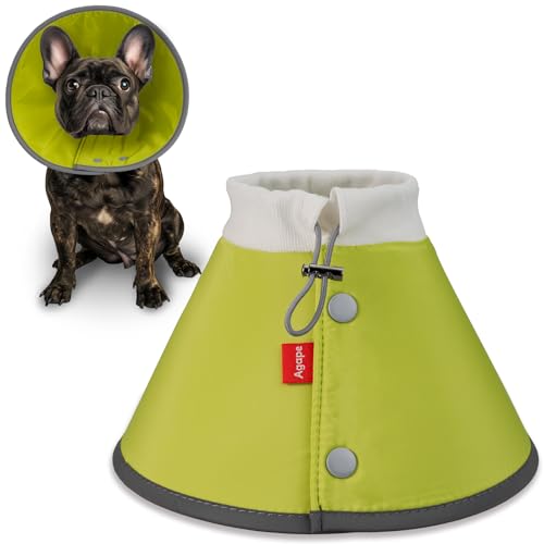 Image of Agape Soft Dog Cone for Small Dogs & Cats, Recovery Collar to Stop Licking | Comfy E-Collar Alternative for Puppies, Adjustable Cloth Cone After Surgery, Protective Neck Cone for Kittens, Washable