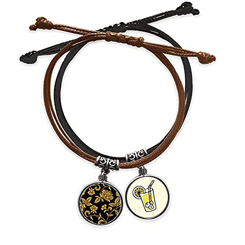 Bracelet pivoine chinoise chaîne de main en cuir idée cadeau asie