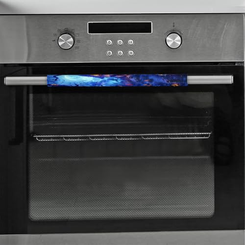 Image of HalloweenRefrigerator Door Handle Covers Set of 2 Fridge Door Handle Decor | Spooky Decor Washable Dishwasher Mocrowave Oven Protector Handle Cover Keep Your Kitchen Appliance Clean