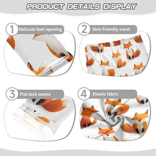 Girls Leggings Cute Foxs Soft Toddler Leggings for Girls Kids Pants Size 4T-10T3