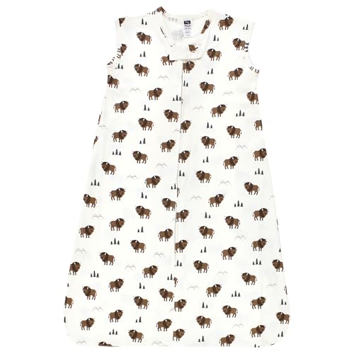 Image of Hudson Baby Unisex Baby Cotton Sleeveless Wearable Sleeping Bag, Sack, Blanket, Wild Buffalo, 6-12 Months