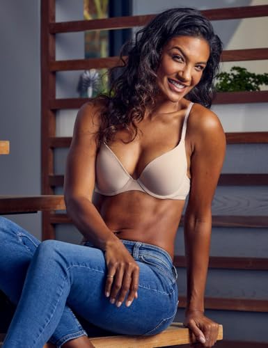 Wonderbra T- Shirt Bra, Soutien-Gorge de Tous Les Jours Femme,Beige , 85E ( Taille Fabricant : 70E ) – vue 4