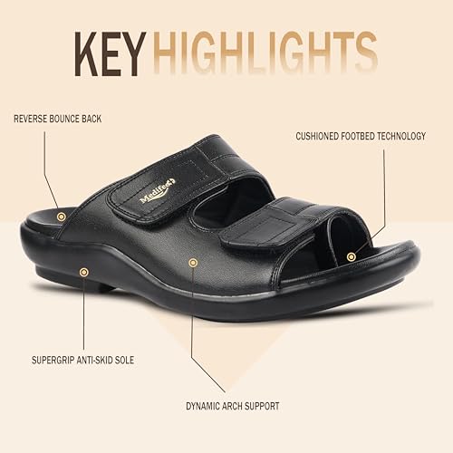 Image of Medifeet Comfort Sandals, Dual Adjustable Straps, Orthopedic Slides