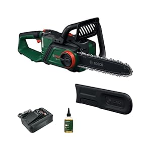 Bosch Cordless Chainsaw PKE18V-30-28 (OptiCut Technology, Weight: 39 kg, Chain Speed: 9 m/s, incl Battery and Charger)