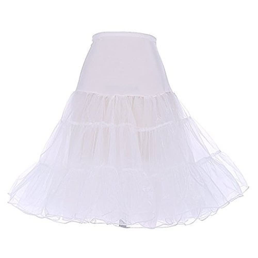 Boolavard Women's Ivory 50'S Petticoat Underskirt Retro Vintage Swing 1950'S Rockabilly White, Black 14 Colours (S-M, )