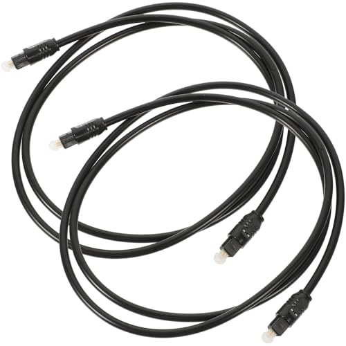 GALPADA Cable de Audio Óptico Digital 2piezas para Equipos de Reproducción y Amplificadores, Fácil de Instalar, Material Pvc y Pmmc, Negro, Conexión Dvd y CD