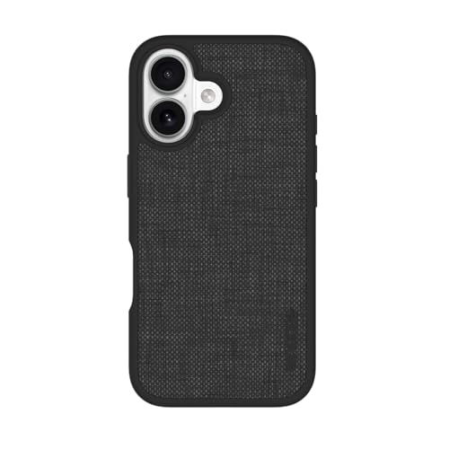 Coque iPhone 16 durable Incase ICON Graphite en textile Woolenex premium