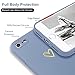 Wirvyuer Compatible with iPhone SE Case 2022/2020, iPhone 8 iPhone 7 Phone Case for Women Girls Silky Soft Protective Shockproof Silicone Phone Case with Cute Heart Pattern Design, Blue