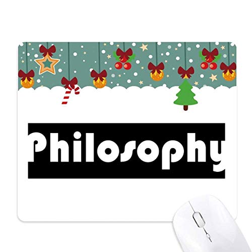 Tapis de souris noir Philosophie en caoutchouc pour jeu et bureau