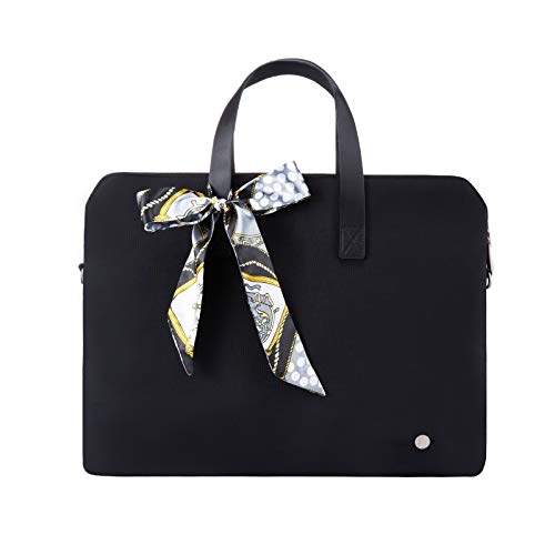 Kamlui 13.3 Inch Laptop Bag - for Women Waterproof Laptop Sleeves Shoulder Messenger Computer Tote Case (13.3 inch, Black)……