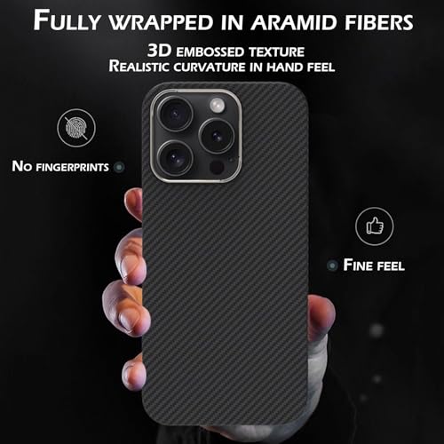 Coque iPhone 16 Pro Max Kevlar 600D ultra mince compatible MagSafe - 6