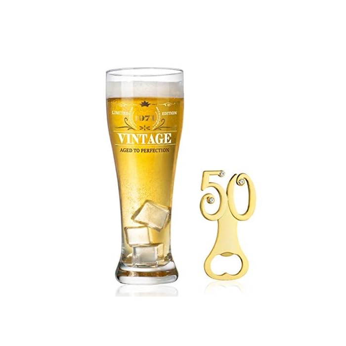 Buy Diversity Hunter 1971 Beer Glass 50th Birthday Vintage Beer Pint