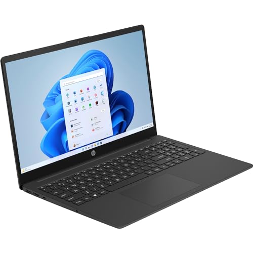 Image of HP 15.6-inch 15-fd0038ca FHD IPS Laptop Intel Processor N100 Intel UHD Graphics 8GB DDR4 RAM 512GB SSD USB Type-C USB Type-A HDMI WiFi Bluetooth Windows 11 Home Jet Black Computer (Renewed)