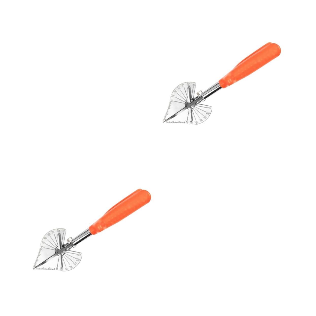 Coupe-goulotte d'angle multifonctionnel en acier 45# orange, lot de 2 pièces pour travaux nets