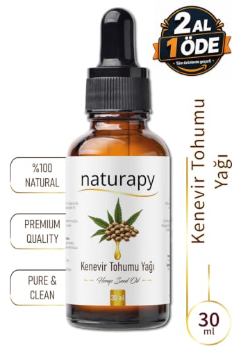 Soğuk Sıkım Kenevir Tohumu Sabit Yağı, Damlalıklı Cam Şişe, 30 ml