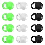12 Pairs Running Bib Magnets, Magnetic Race Number Holder, Race Bib Magnets, Triathlon Cycling Field Supplies(White, Black, Green)