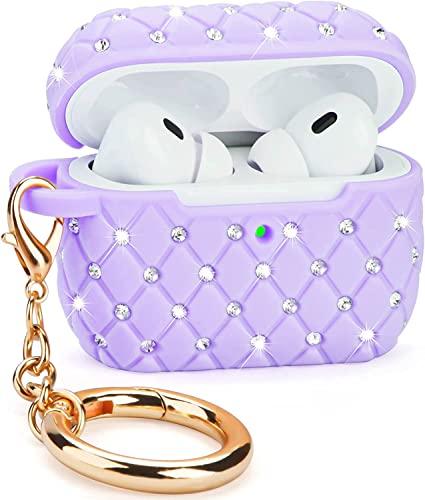 Mizi Bling Hard TPU Protective Case for AirPods Pro 2 (USB‑C/Lightning, Purple) – 66% OFF