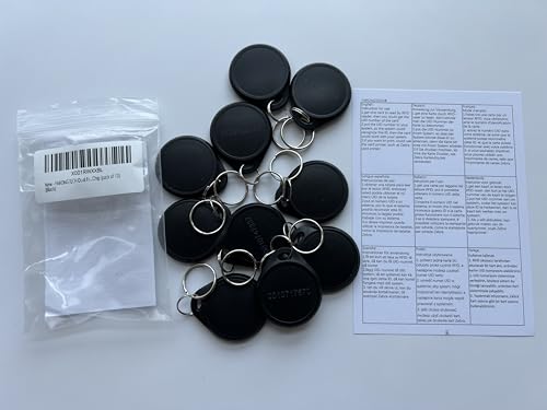 YARONGTECH Dual Frequency RFID Key Fob 125Khz EM4100 And 13.56Mhz RFID 1K Chip (pack of 10) (Black) - Image 2