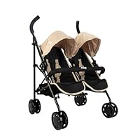 Joie Aire Twin Pushchair | Childrens Double Stroller Pram In Black & Stone | Childrens Baby Doll Stroller Toy Umbrella Fold Stroller | Role Play Toy Dolls Buggy Pushchair | Ages 3+