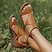 ZHENWULU Sandali con Tacco a Zeppa da Donna Scarpe Aperte estive in Ecopelle Piattaforma Ortopedica Sandali Roma Infradito da Donna Scarpe Casual da Spiaggia per Vacanze,Cachi,41 EU,Excellent